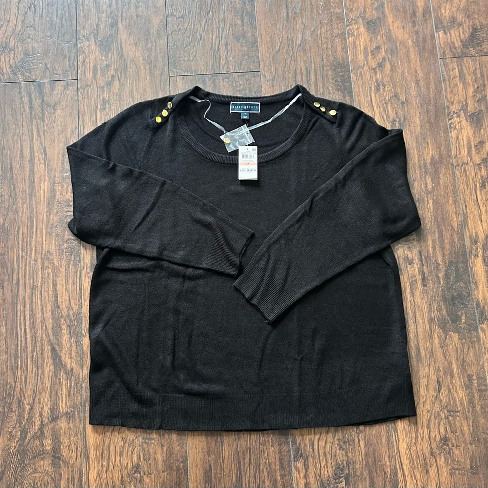 Karen Scott, Women Black Sweater